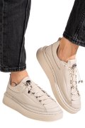 PANTOFI SPORT BEJ PIELE NATURALA 2S77322