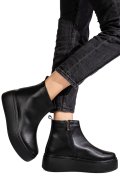 GHETE NEGRE PIELE NATURALA TS777027
