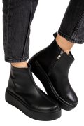 GHETE NEGRE PIELE NATURALA TS777027
