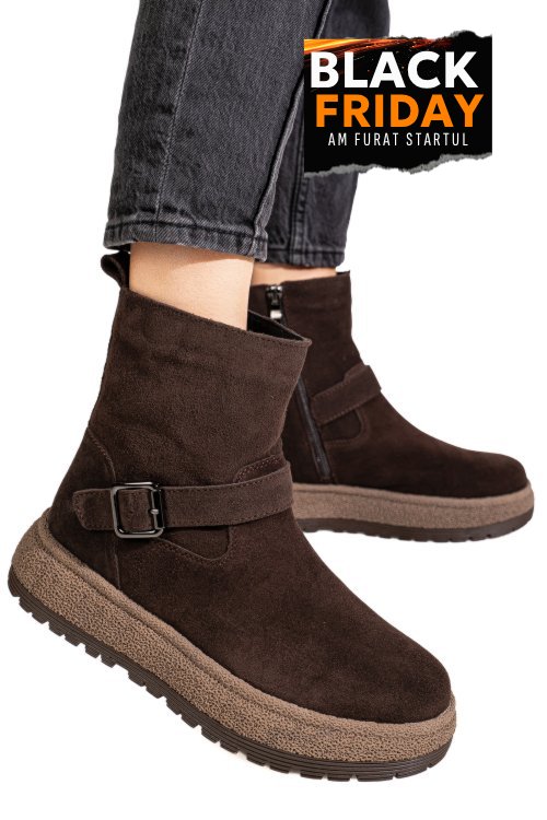 Ghete coffee piele naturala intoarsa ts772603
