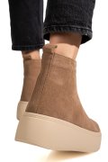GHETE KHAKI PIELE NATURALA INTOARSA TS777027