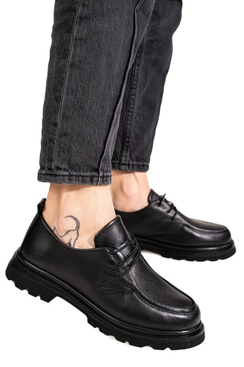 Pantofi negri piele naturala 2s77611
