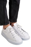 PANTOFI SPORT ALBI PIELE NATURALA 2S77322