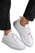 PANTOFI SPORT ALBI PIELE NATURALA 2S77322