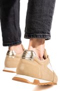 PANTOFI SPORT BEJ PIELE NATURALA INTOARSA 2S77627