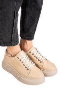PANTOFI SPORT BEJ PIELE NATURALA 2S77056