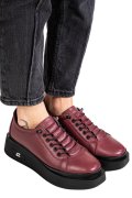 PANTOFI BORDO PIELE NATURALA 2S77046