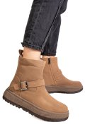 GHETE KHAKI PIELE NATURALA INTOARSA TS772603