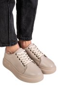 PANTOFI SPORT ARGINTII PIELE NATURALA 2S77056