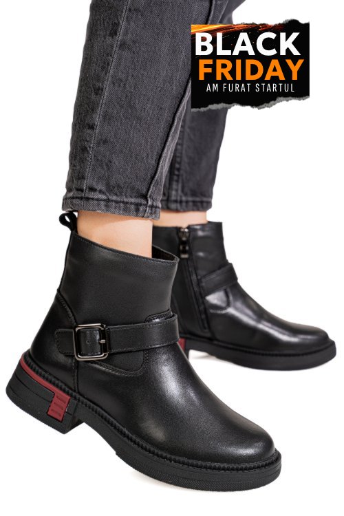 Ghete negre piele naturala ts772628