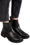 GHETE NEGRE PIELE NATURALA TS772628