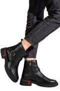 GHETE NEGRE PIELE NATURALA TS772628