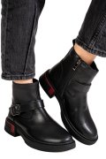 GHETE NEGRE PIELE NATURALA TS772628
