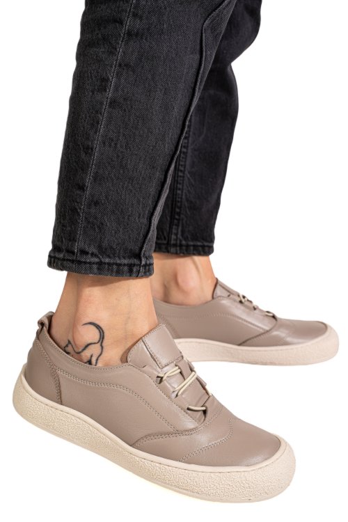 Pantofi sport taupe piele naturala 4s7721