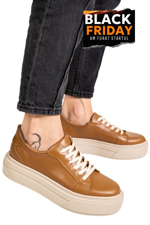 Pantofi maro piele naturala 3s77001