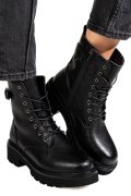 GHETE NEGRE PIELE NATURALA CS77A005