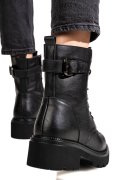 GHETE NEGRE PIELE NATURALA CS77A005