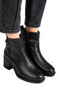 GHETE NEGRE PIELE NATURALA CS77A003