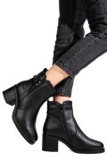GHETE NEGRE PIELE NATURALA CS77A003