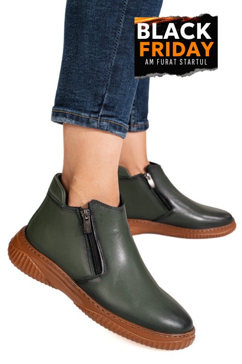 Ghete verzi piele naturala 3pc119