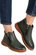 GHETE VERZI PIELE NATURALA 3PC119