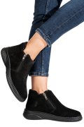 GHETE NEGRE PIELE NATURALA INTOARSA 3PC119