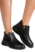 GHETE NEGRE PIELE NATURALA 3PC119