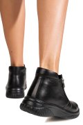 GHETE NEGRE PIELE NATURALA 3PC119