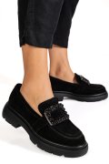 MOCASINI NEGRI PIELE NATURALA INTOARSA IS77441
