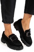 MOCASINI NEGRI PIELE NATURALA INTOARSA IS77441