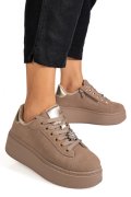 PANTOFI SPORT TAUPE PIELE NATURALA INTOARSA IS77700