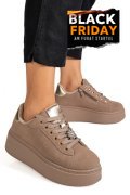 PANTOFI SPORT TAUPE PIELE NATURALA INTOARSA IS77700