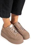 PANTOFI SPORT TAUPE PIELE NATURALA INTOARSA IS77700