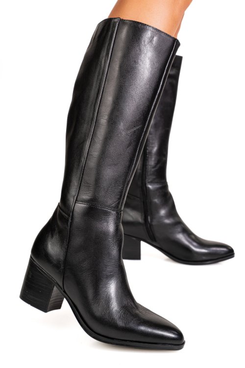 Cizme negre piele naturala bb46-6205