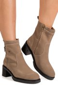 GHETE TAUPE PIELE NATURALA INTOARSA IS77181
