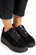 PANTOFI SPORT NEGRI PIELE NATURALA INTOARSA IS77700