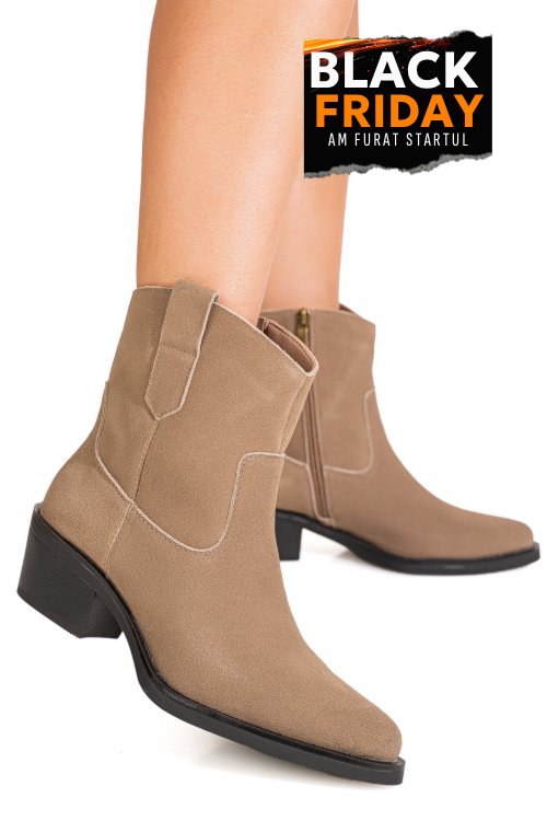 Ciocate taupe piele naturala intoarsa is772000