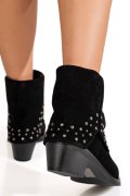 CIOCATE NEGRE PIELE NATURALA INTOARSA IS772001