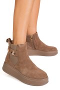 GHETE TAUPE PIELE NATURALA INTOARSA IS7788