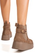 GHETE TAUPE PIELE NATURALA INTOARSA IS7788