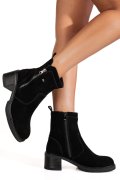 GHETE NEGRE PIELE NATURALA INTOARSA IS77181