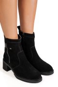 GHETE NEGRE PIELE NATURALA INTOARSA IS77181