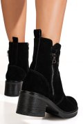 GHETE NEGRE PIELE NATURALA INTOARSA IS77181