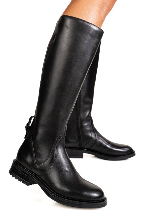 Cizme negre piele naturala wb66h27