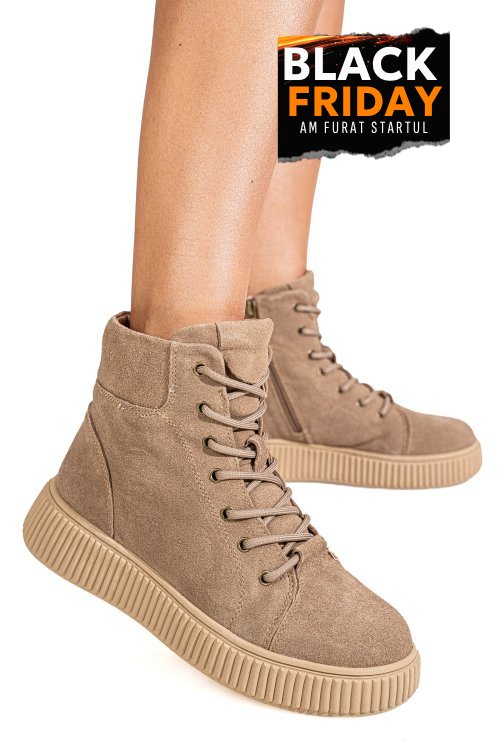 Ghete khaki piele naturala intoarsa f002-659