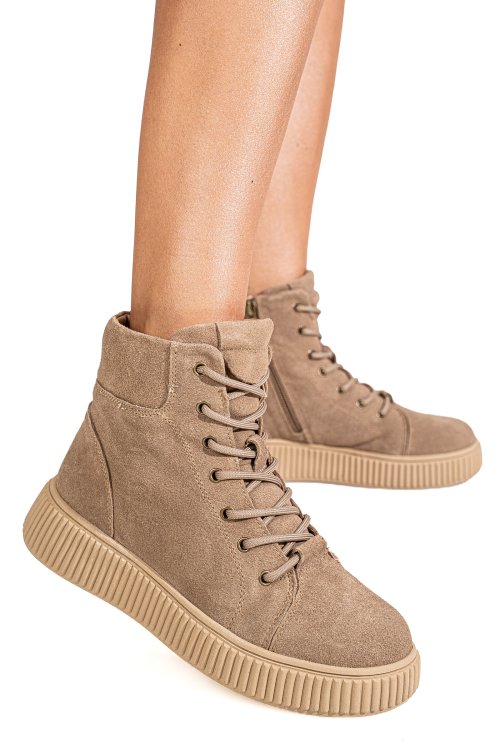 Ghete khaki piele naturala intoarsa f002-659