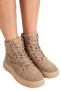 GHETE KHAKI PIELE NATURALA INTOARSA F002-659