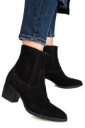 BOTINE NEGRE PIELE NATURALA INTOARSA WH224H34