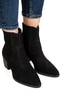 BOTINE NEGRE PIELE NATURALA INTOARSA WH224H34