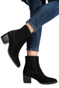 BOTINE NEGRE PIELE NATURALA INTOARSA WH224H34